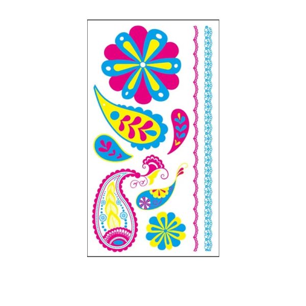 UV Light Party Temporary Tattoo Stickers
