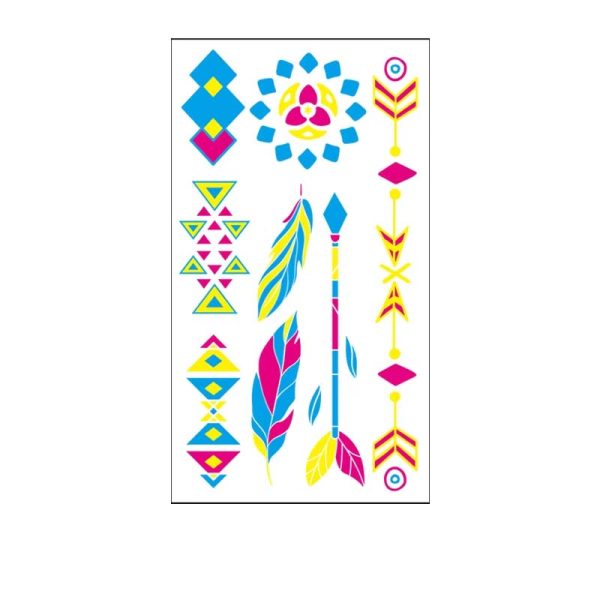 Light Reactive Temporary Tattoo Stickers