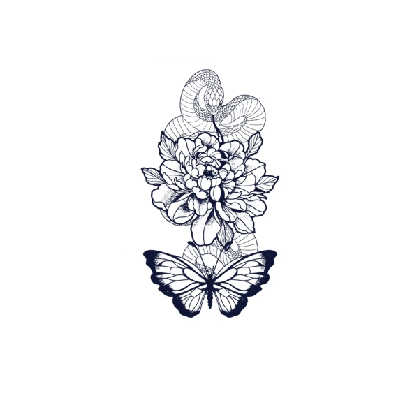 Flower 2-weeks Semi-permanent Tattoo Stickers