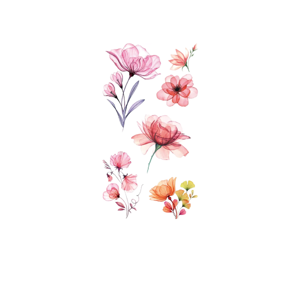 Popular Fashion Flower Temporary Tattoo Sticker