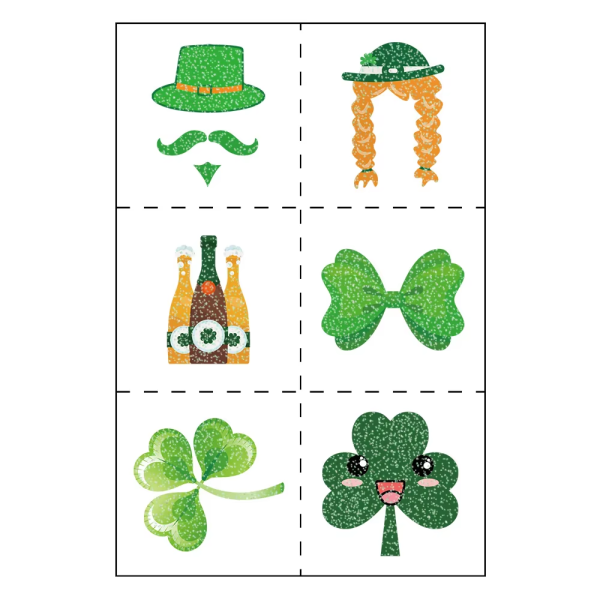Four-leaf Clover Glitter Temporary Tattoo Sticker
