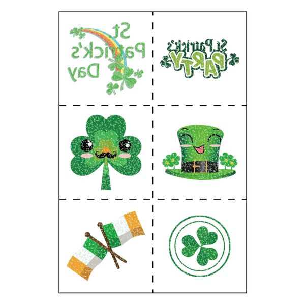 Mix Green Glitter Tattoo Sticker for Kid