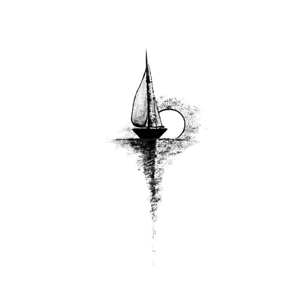 Sailboat 2 Weeks Semi-permanent Tattoo Stickers
