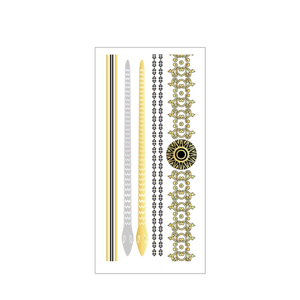 Body Gold Silver Temporary Tattoo Stickers
