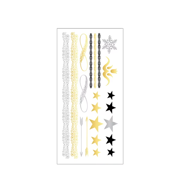Body Temporary Metallic Fashion Tattoos Sticker