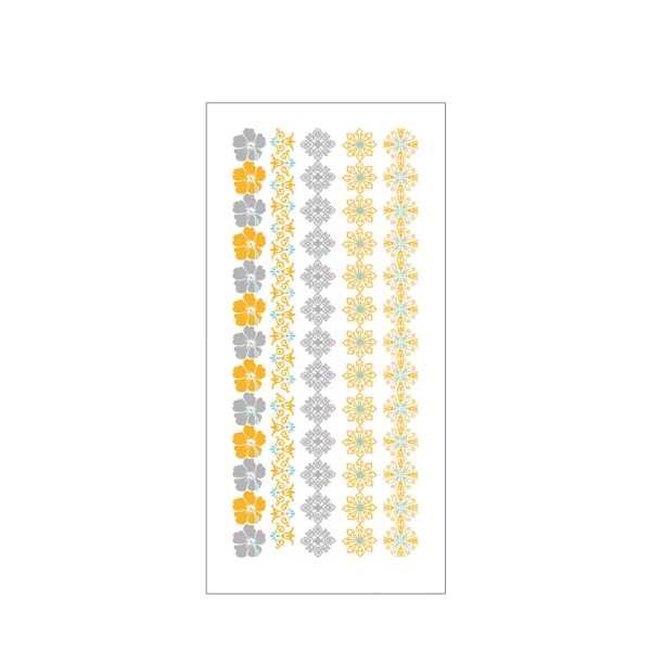 Gold Foil Holiday Temporary Tattoo Sticker