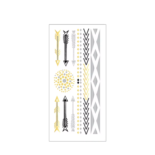 Lasting 3-5 days Metalic Tattoo Tticker Stickers