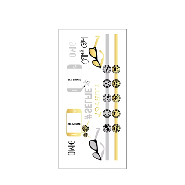 Beautiful Body Arms Gold & Silver Tattoo Ttickers