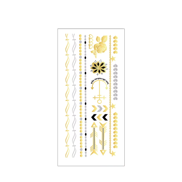 Sexy Body Arms Gold & Silver Tattoo Ttickers