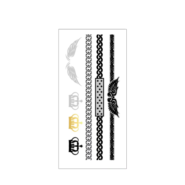 Golden Foil Temporary Tattoo Sticker for Holiday