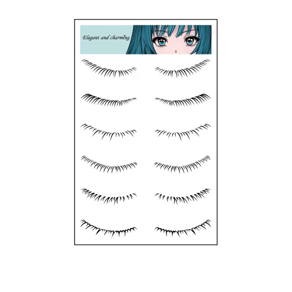 Realistic Bottom Eyelash Temporary Tattoo Sticker