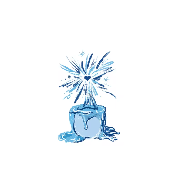 Blue Color Fireworks Temporary Tattoo Stickers