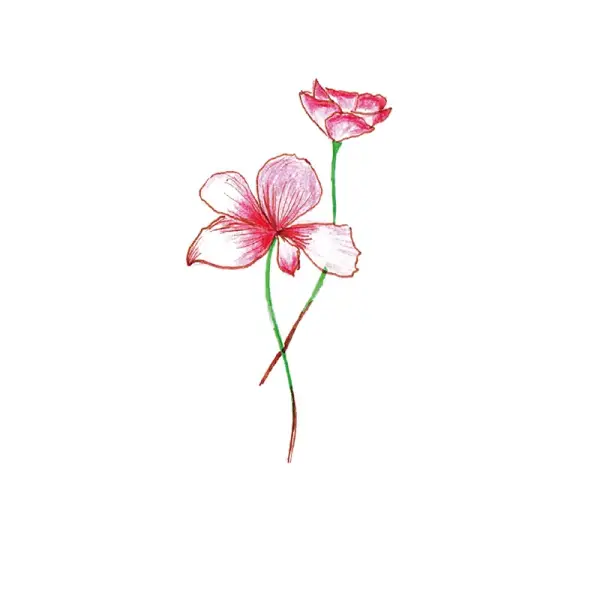 Flower Ins Style Temporary Tattoo Stickers