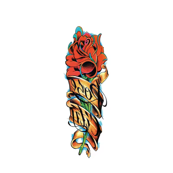 Realistic Red Rose Temporary Tattoo Stickers