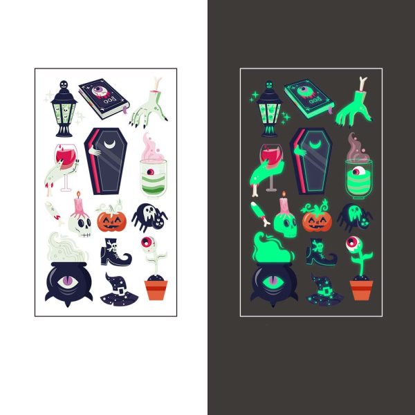 Halloween Kids Face Luminous Tattoo Sticker