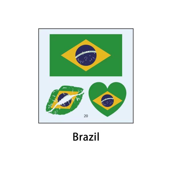 National Flag Body Arms Temporary Sticker