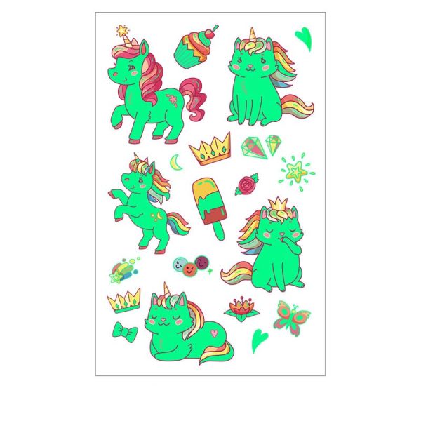 Unicorn Luminous Temporary Tattoos for Girl
