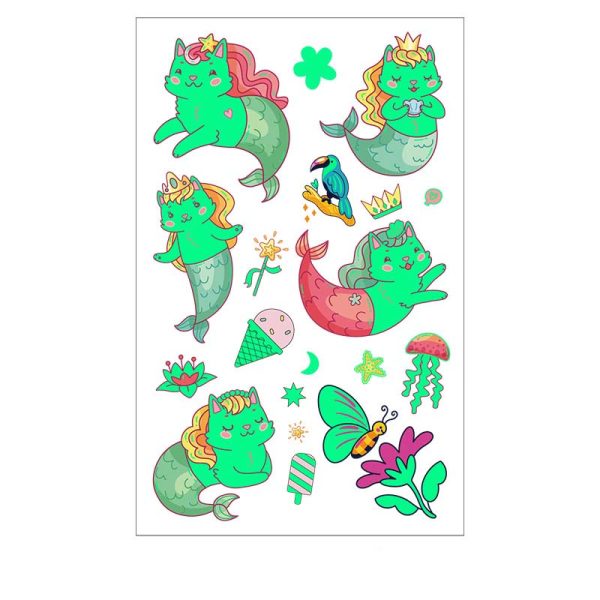 Luminous Cartoon Fake Temporary Tattoos