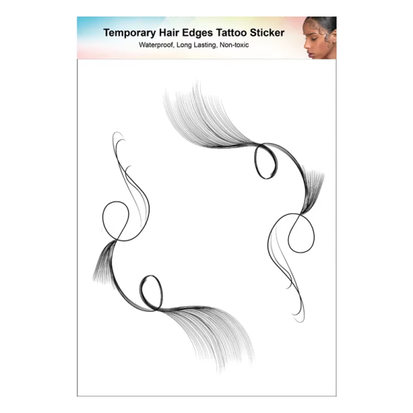 Girl Beauty Hairline Tattoo Sticker Temporary