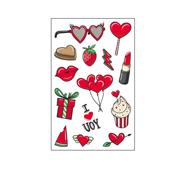 Valentine's Day Waterproof  Temporary Tattoos