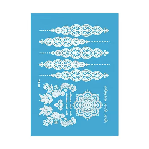 White Lace Henna Tattoo Sticker Stickers