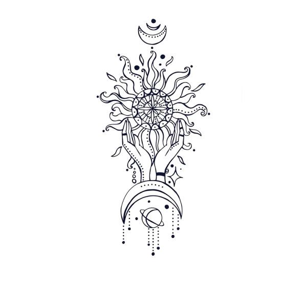 Moon & Star Semi-permanent Tattoo Stickers