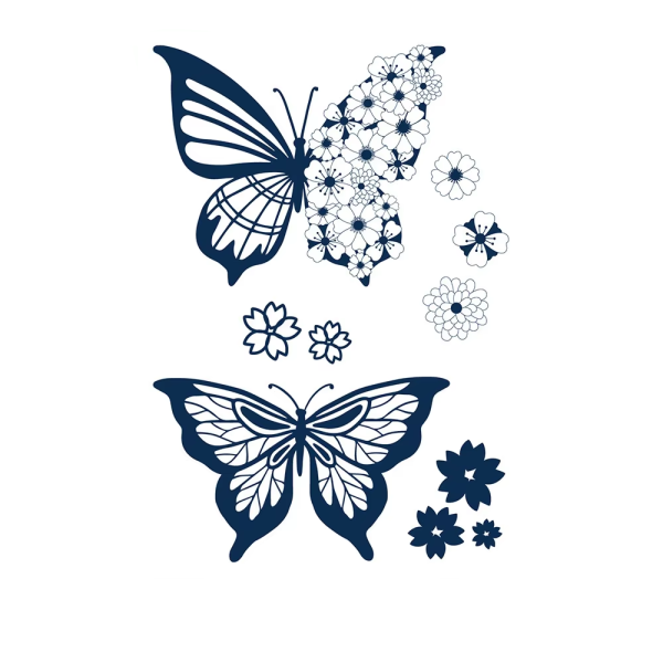 Butterfly Hand Semi-Permanent Tattoo Sticker