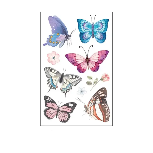 Cute Colorful Butterfly Wings Tattoo for Kids