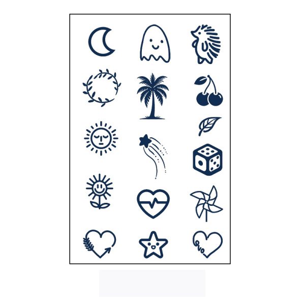 Fresh Juice Semi-Permanent Finger Tattoo Stickers