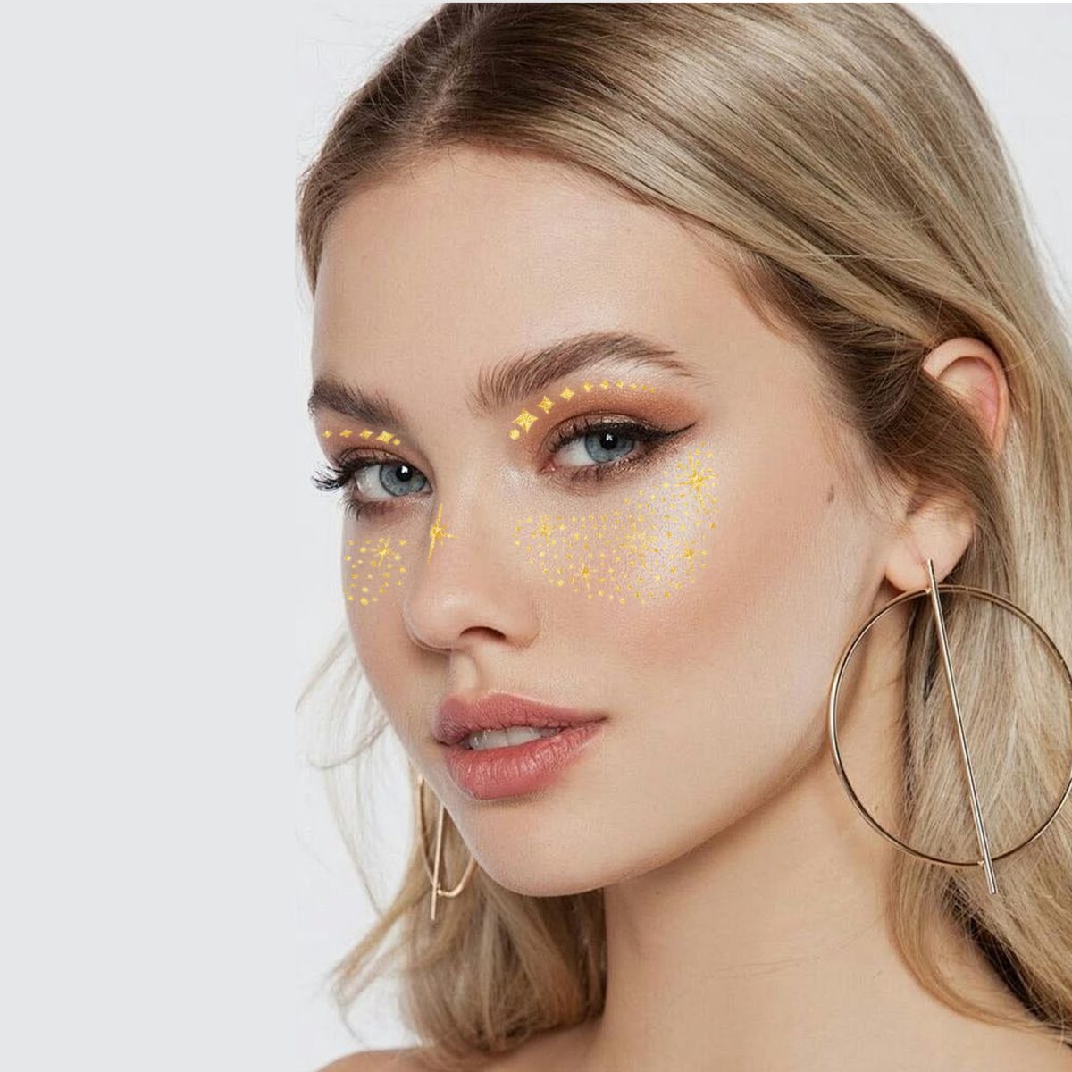 Gold Foil Makeup Small Freckles Temporary Tattoo Stickers - Image 2